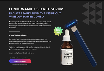 Product Preview (Secret Scrum & Lumie Wand) 3d graphic design ui
