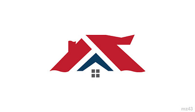 Roofing Logo branding business company construction design graphic design home house industrial logo mortgage real estate roofing vector