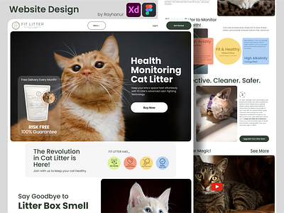 Website Design - Fit Litter adobe xd brand cat cat product design figma graphic design product design ui ux uxui web web design webdesign webpage website