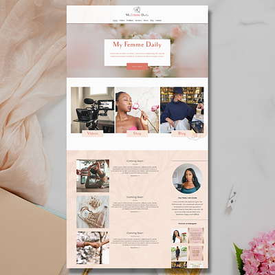 Feminine Squarespace Template for your Business londonbasedwebsitedesigner meemgraphics squarespace squarespace designer squarespace seo squarespace templates