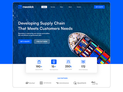 Maverick Logistics Web Design design ui web
