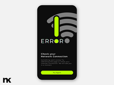 No Internet Connection Screen - Daily UI Design #46 challenge daily design internet network problem ui