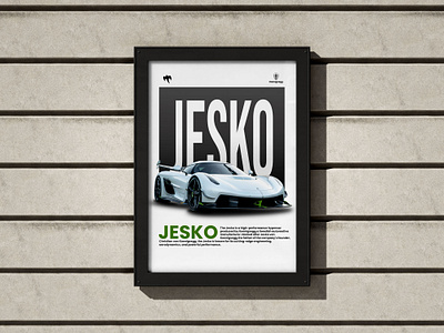 Jesko car poster design car poster graphic design photoshop poster poster design