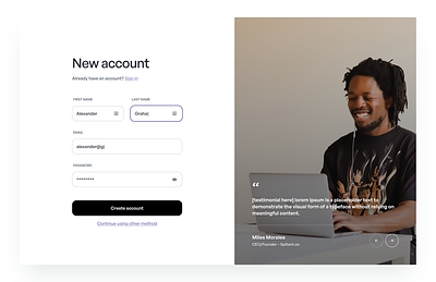Sign Up Page design figma signup page ui ux