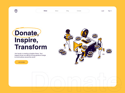 Landing Page for foundation design designinspiration donation illustration illustrationdesign interactiondesign landing page moderndesign ui ux web design web development website design