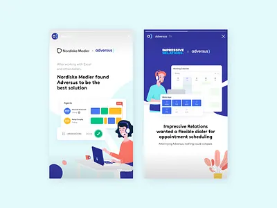 Adversus - IG Story Ads ad design advertising content creation ecommerce facebook ads instagram ads paid media ppc design saas static ads