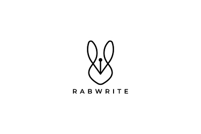 RabWrite abstract logo branding business logo corporate logo creative logo flat design logo geometric logo graphic design illustration line art logo design minimalist logo modern logo rabbit logo symbolic logo trendy logo