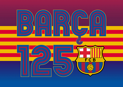 FC Barcelona - 125 Years 125 barca barcelona brand branding catalonia design europe football graphic design identity illustration logo soccer spain sport ui visual