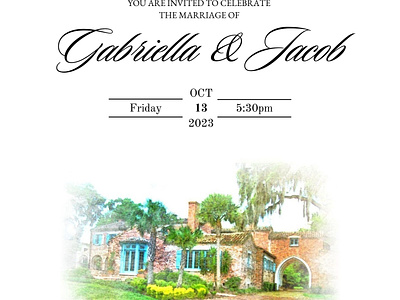 Casa Feliz Wedding Invitations and Details Card (Bilingual)