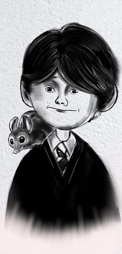 Harry Potter character digital art digital pencil drawing illustration