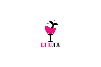 WineDive abstract logo branding business logo corporate logo creative logo flat design logo geometric logo graphic design illustration logo logo design minimalist logo modern logo negative space logo symbolic logo trendy logo typography logo