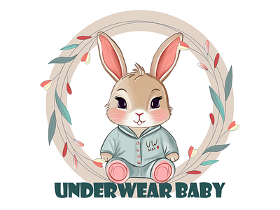 logo for an online children's clothing store branding bunny childrens clothing store design draw figma graphic design illustration illustrator logo