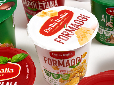 BELLA ITALIA branding cup design graphic design italia pasta ready food typography