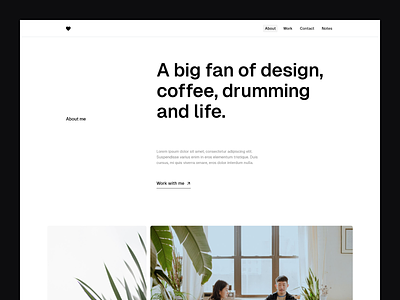 Fade - About Me about page minimal minimalist portfolio portfolio template typography webflow portfolio