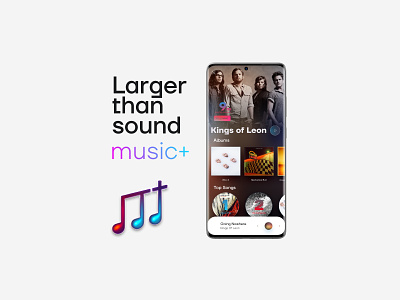 Music+ UI brand branding graphic design icon identity music music app typography ui ux vectors