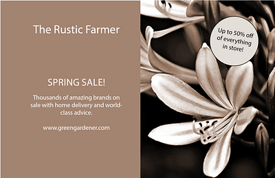 Rustic Farmer Sale Promo