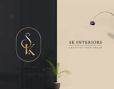 SK Interiors branding graphic design logo