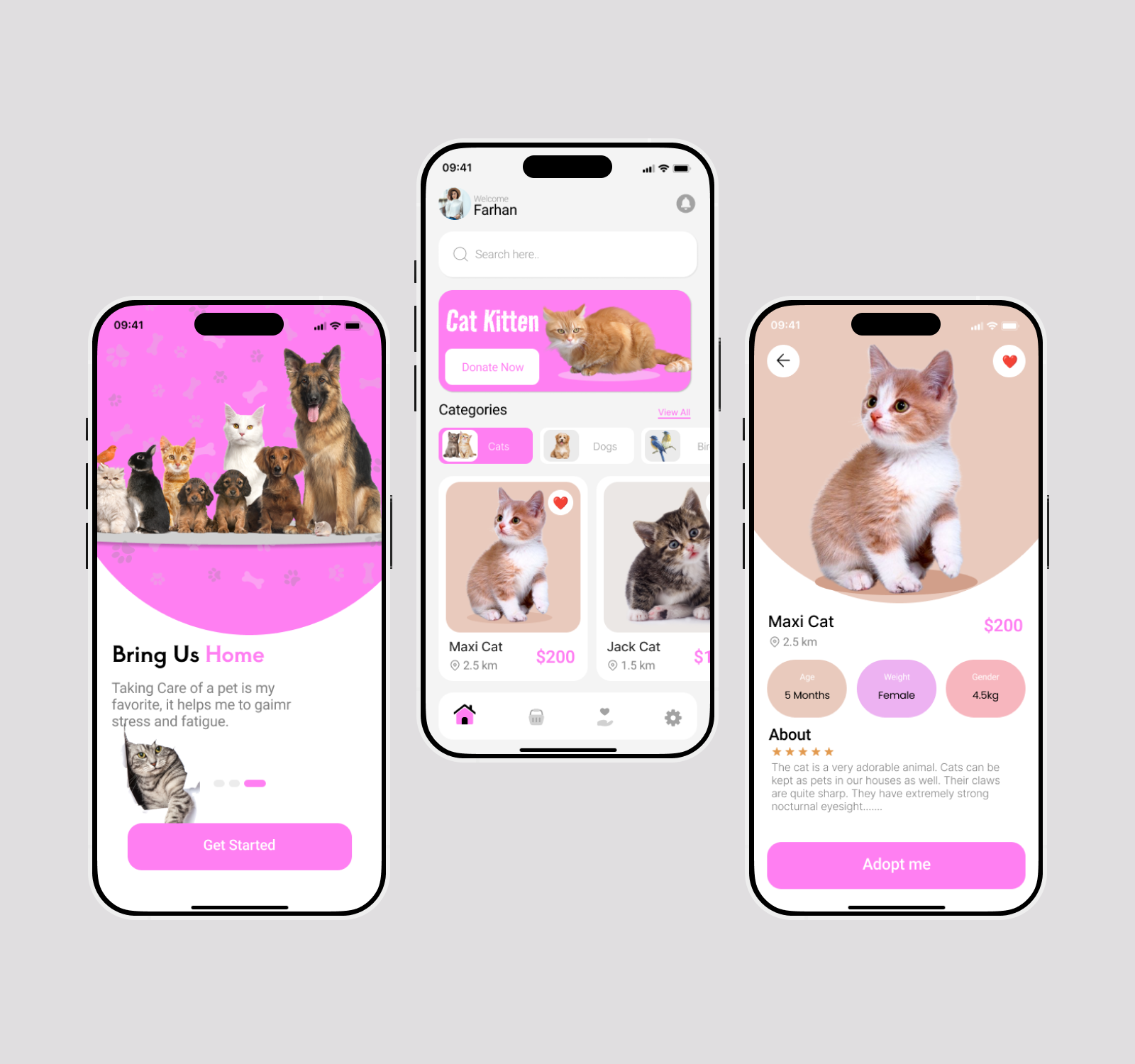 Pet App Ui design 3d animation app design graphic design illustration logo motion graphics ui ux vector