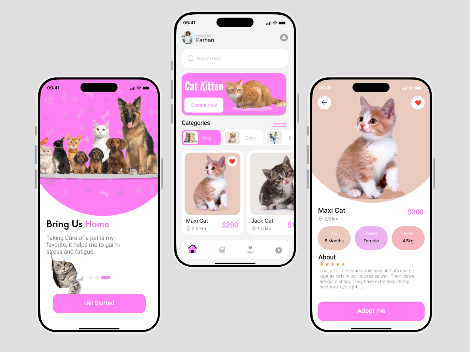 Pet App Ui design by Faran UI/UX on Dribbble