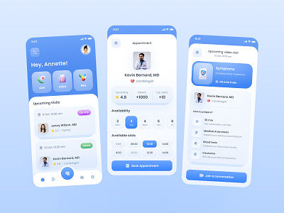 Telemedicine App Concept app design appointment consultation doctors healthcare medical care mobile mobile app mobile app design telehealth telemedicine ui ui design wellness