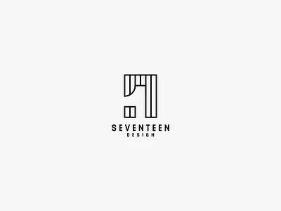 SEVENTEEN 17 DESIGN branding classic digit logo flat design logo luxury new logo numbers