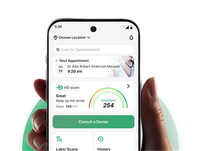 Health Domain App UI branding geen geo green geo kerala logo uidesign uiux