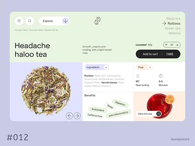 Daily Ui 012 - eCommerce branding daily ui 12 dailyui dailyui12 design e commerce ecommerce exploration figma inspiration marketplace product product design product page soft tea ui web
