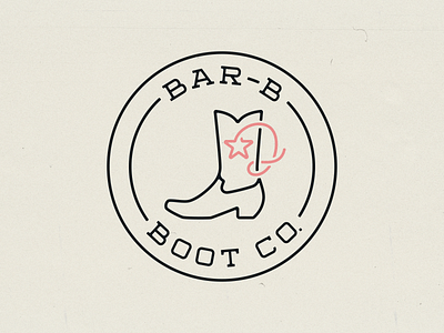 Bar-B-Boot Co. Logo boot brand branding logo stamp texas