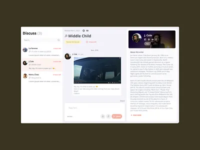 Discuss component chat discuss graphic design product design ui ux