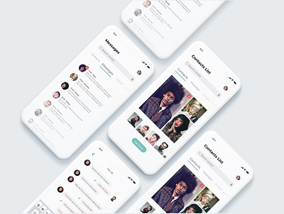 Messenger concept clean app messenger messenger concept minimal ui user interface