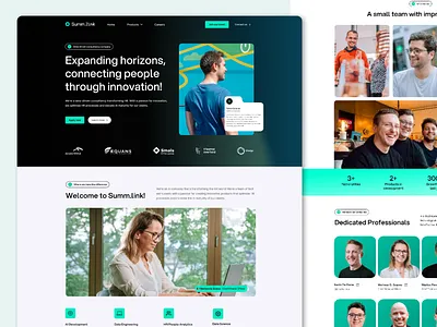 Summ.link Website - Consultancy Company belgium branding brazil cards consultancy dark design graphic design illustration job job search logo page ui web design website