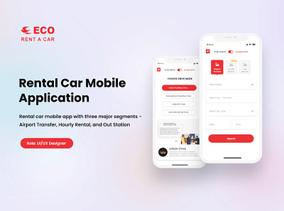 Rental Car Mobile Application design mobile app rental car ui ux