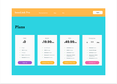 Pricing UI design ui ux