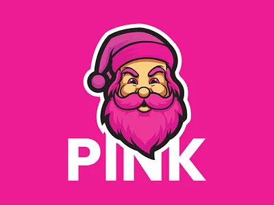 Santa Pink mascot logo pink pink santa santa santa cartton santa design santa icon santa logo santa mascot logo santa santa santa vector