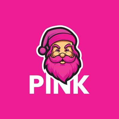 Santa Pink mascot logo pink pink santa santa santa cartton santa design santa icon santa logo santa mascot logo santa santa santa vector