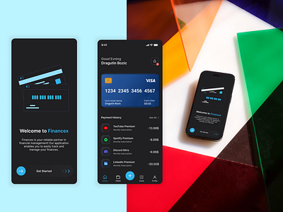 Financex - Finance mobile app design concept graphic design ui ux