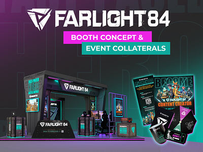 Farlight 84 Booth Mockup and Event Collaterals 3d booth mockup