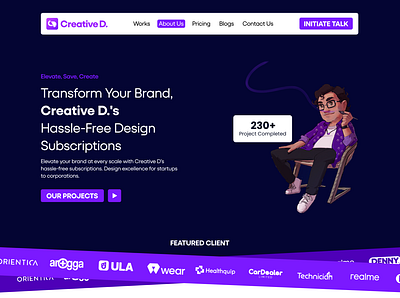 Creative Agency UI Design creative agency creative d. ui ui design uiux design user interface ux web design