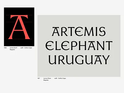 Lorne – Celtic Caps (alts) alternates black celtic design font grey opentype red type typeface typography