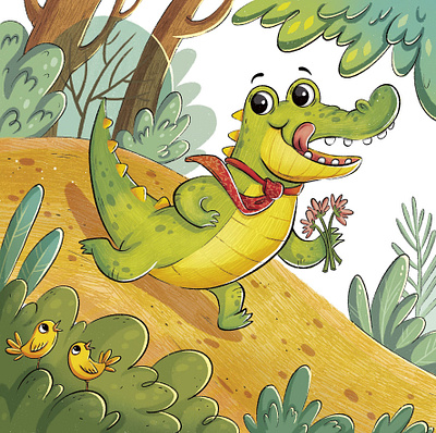 WHERE IS EVERYONE HURRYING? Children's counting book animation behance book character children crocodile funny graphic design illustration photoshop print procreate