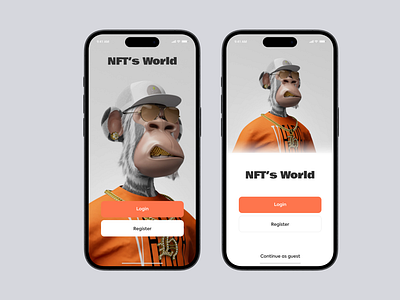 NFT Mobile App - Launch Screen app design launch screen mobile app mobile design splash screen typography wireframe