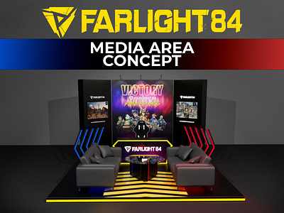 Farlight 84 Media Area 3d booth mockup