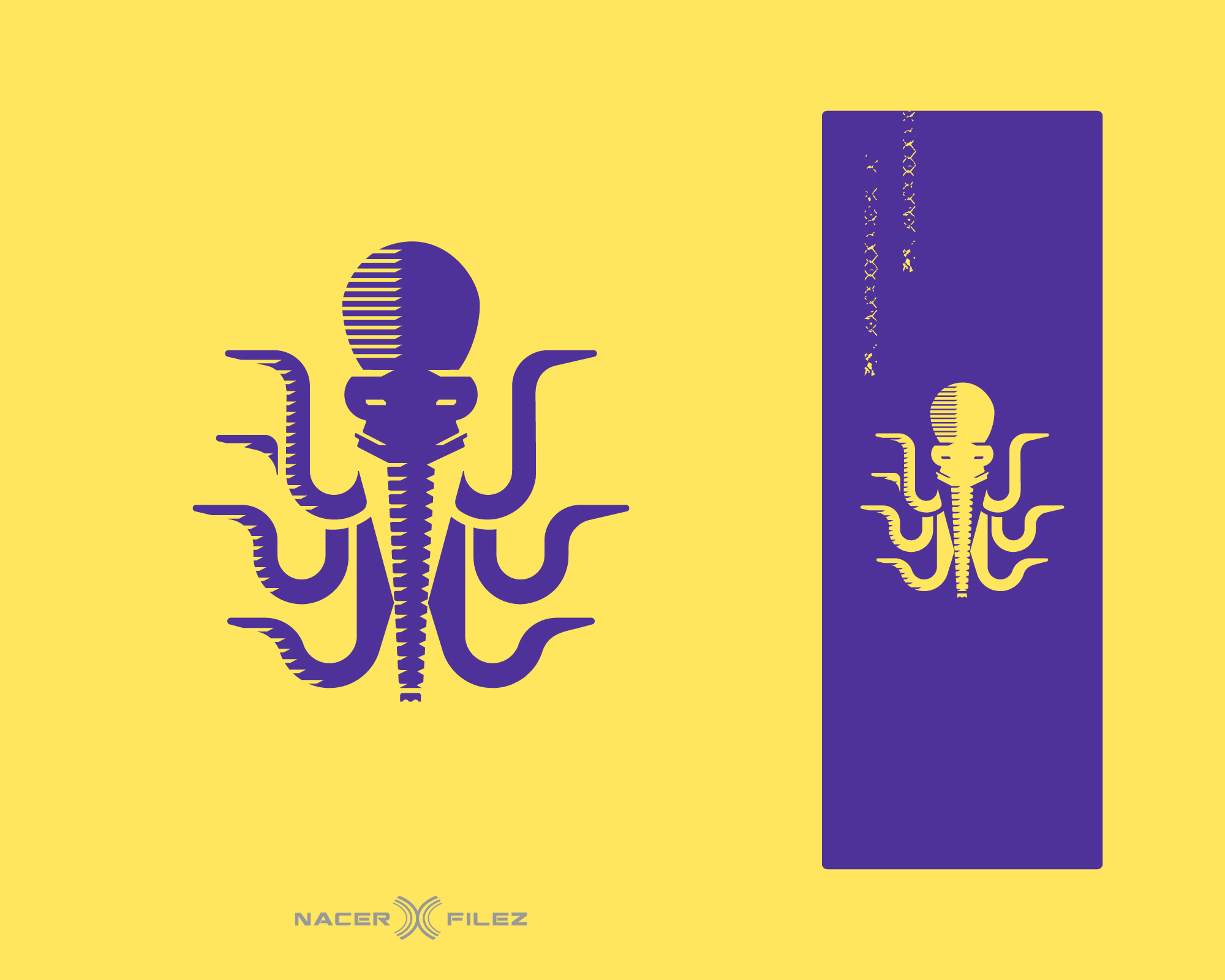 Octophant 2 animal logo atompunk bold design elephant flat futur futurism geo geometric graphic design logo octophant octopus vector vector art yellow