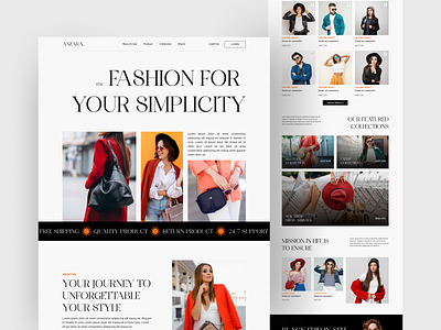Fashion E-commerce Landing page ecommerce fashion fashion landing page fashion website landingpage ui ui design uiux user interface design uxdesign uxui web web design