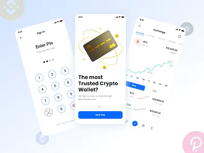 Crypto wallet app android app crypto wallet ios app design mobile app