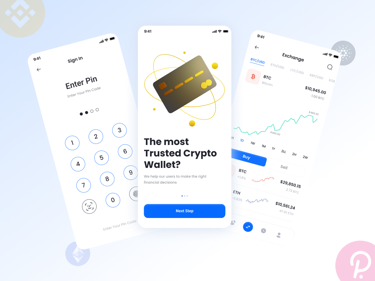 Crypto wallet app by anil on Dribbble
