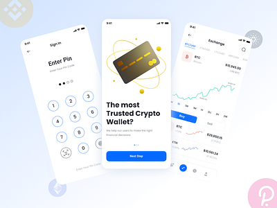 Crypto wallet app android app crypto wallet ios app design mobile app