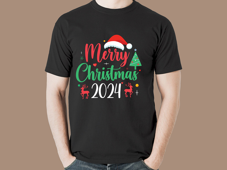 Merry christmas 2024 tshirt design by Mamun Sarder on Dribbble
