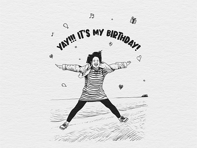 Hand drawn birthday poster birthday poster design digital sketch hand darwn hand drawn birthday poster hand drawn line art hand drawn poster hand drawn vector drawing illustration illustration art illustrations illustrator poster design sketch to vector tshirt design vector art vector illustration vector illustrations vector line art vectorart