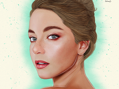 Model Portrait Art by Oz Galeano actress art arte arte ozgaleano color design dibujo digital art digitalart drawing fanart illustration mexico model ozgaleano painting portrait retrato vale caballero